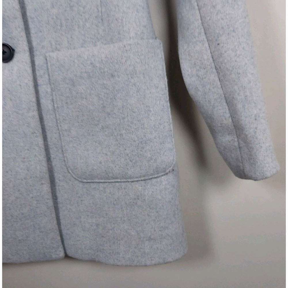 Abercrombie & Fitch Two Button Lined Winter Coat Light Gray XS - Picture 4 of 12
